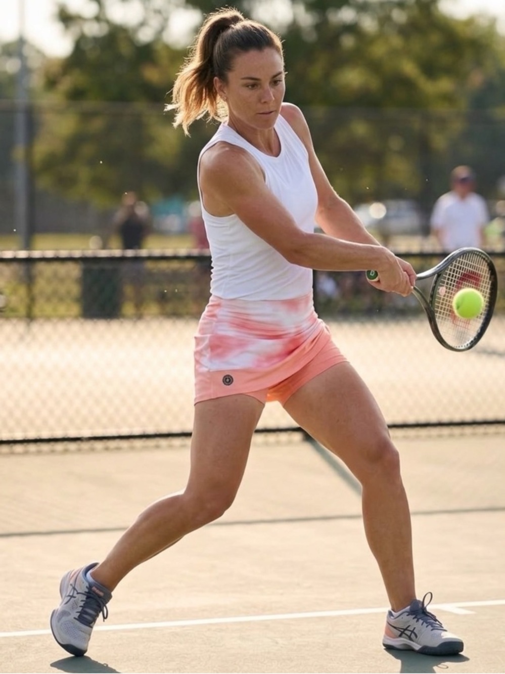 NWT Reel Life Performance Skort Pink Prairie Sunset Tie Dye Size S Pickleball